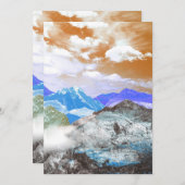 山（写真モンタージュ） 2 サンキューカード (正面/裏面)