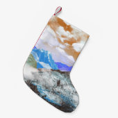 山（写真モンタージュ） 2 スモールクリスマスストッキング (正面 (吊り時))