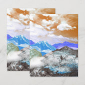 山(写真モンタージュ) 2 ノートカード (正面/裏面)