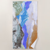 山（写真モンタージュ） 2 ビーチタオル (正面)