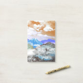 山（写真モンタージュ） 2 ポストイット (デスク上)