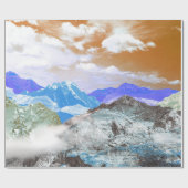 山（写真モンタージュ） 2 ラッピングペーパー (フラット)