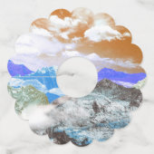 山（写真モンタージュ） 2 ワイングラスタグ (正面)