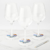 山（写真モンタージュ） 2 ワイングラスタグ (セット)