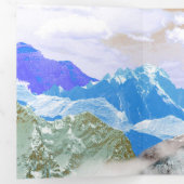 山（写真モンタージュ） 2 三つ折りクリスマスカード (内部最初)