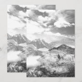山(写真モンタージュ) 3 サンキューカード (正面/裏面)