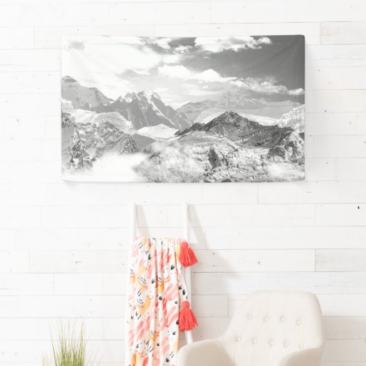 山（写真モンタージュ） 3 横断幕 (インサイチュ)