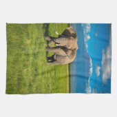 山 |山キリマンジャロ・タンザニア，アフリカ キッチンタオル (横)