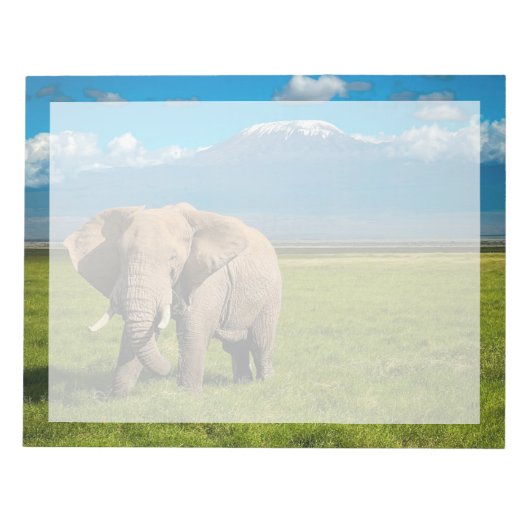 山 |山キリマンジャロ・タンザニア，アフリカ ノートパッド (正面)