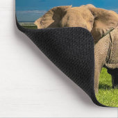 山 |山キリマンジャロ・タンザニア，アフリカ マウスパッド (コーナー)