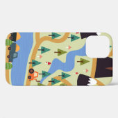 山、川、fの子どもじみた継ぎ目のない模様 Case-Mate iPhoneケース (裏面 (横))