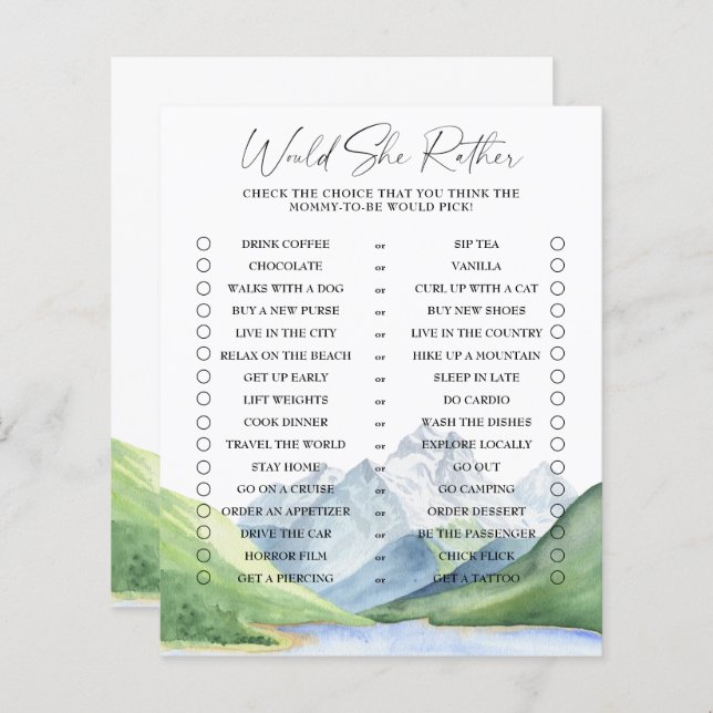 山 – 彼女はむしろゲームをする (正面/裏面)