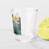 山、森、夕日 ショットグラス (右)