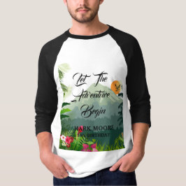 山、森、夕日 Tシャツ