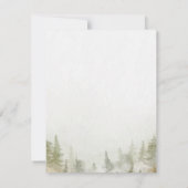 山、森、湖、ストリングライトリハーサルディナー 招待状 (裏面)