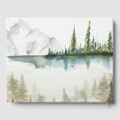 山、森、湖、ストリングライト結婚ズ ゲストブック (裏面)