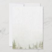 山、森、湖、ストリングライト結婚ズ 招待状 (裏面)