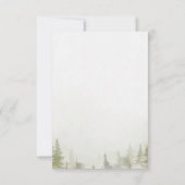 山、森、湖、ライツウェディングレセプション 招待状 (裏面)