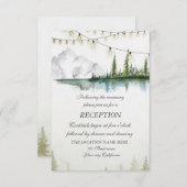 山、森、湖、ライツウェディングレセプション 招待状 (正面/裏面)