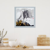 山、森、花 – アー中国のト ポスター (キッチン)
