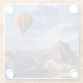 山 |熱気球マッターホルンスイスアルプス ガラスコースター (裏面)