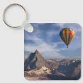 山 |熱気球マッターホルンスイスアルプス キーホルダー (正面)