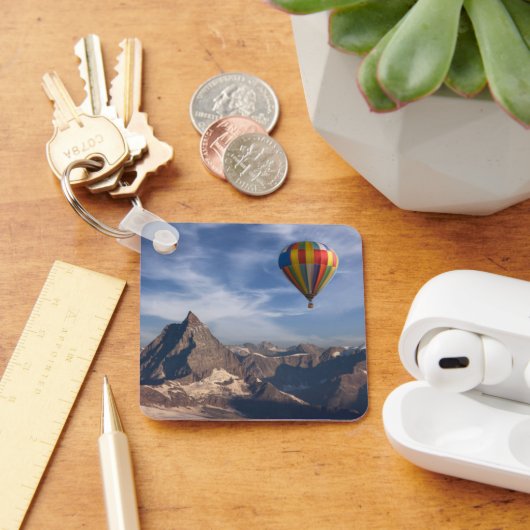 山 |熱気球マッターホルンスイスアルプス キーホルダー (デスク)