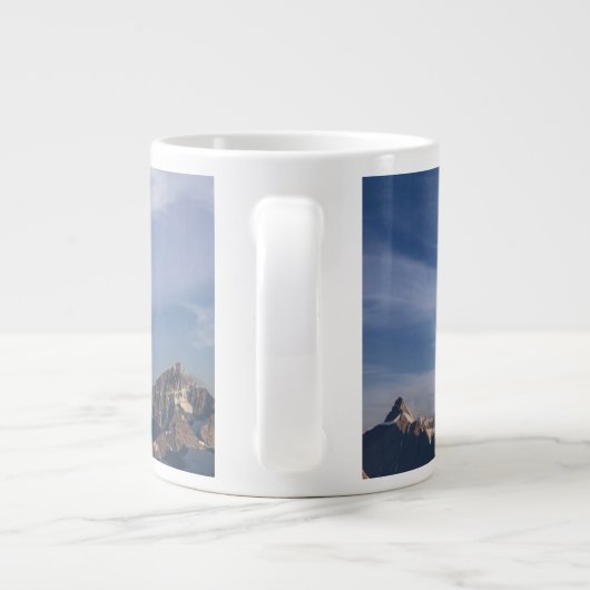 山 |熱気球マッターホルンスイスアルプス ジャンボコーヒーマグカップ (裏面)