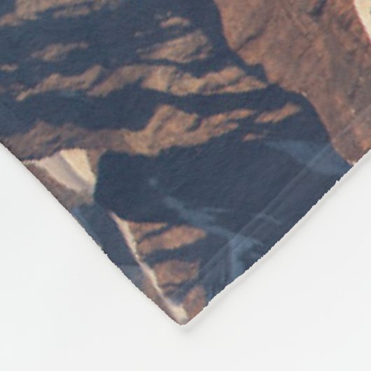 山 |熱気球マッターホルンスイスアルプス フリースブランケット (角)