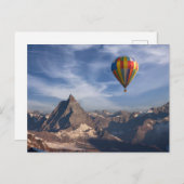 山 |熱気球マッターホルンスイスアルプス ポストカード (正面/裏面)