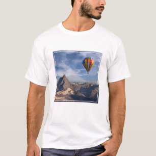 山 熱気球マッターホルンスイスアルプス Tシャツ