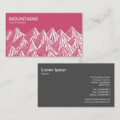 山 – 白と深いピンク 名刺 (正面/裏面)