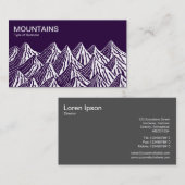 山 – 白と深い紫25003a 名刺 (正面/裏面)