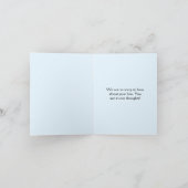 山、花、"私たちの最も深い悔やみや弔慰"カード カード (内部)