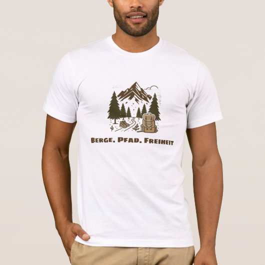 山。道。自由。 Tシャツ (正面)