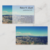 山、青空の野生の風景写真 名刺 (正面/裏面)