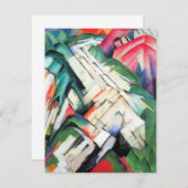 山(風景)by Franz Marc,ヴィンテージ・アート (正面/裏面)