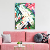 山（風景）by Franz Marc,ヴィンテージ・アート キャンバスプリント (インサイチュ (リビング))