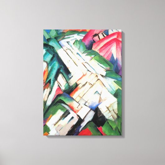 山（風景）by Franz Marc,ヴィンテージ・アート キャンバスプリント (正面)