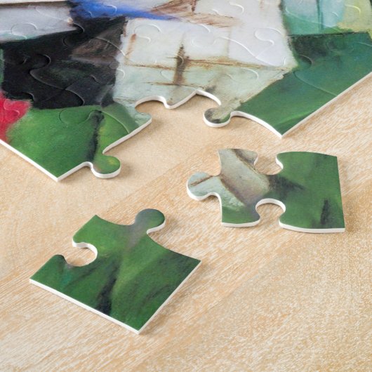 山(風景)by Franz Marc,ヴィンテージ・アート ジグソーパズル (側面)