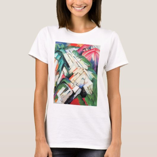 山（風景）by Franz Marc,ヴィンテージ・アート Tシャツ (正面)