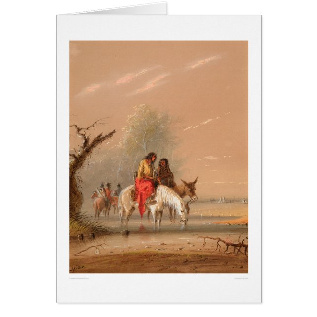 山(1068A)に水をまいているインディアン (正面)