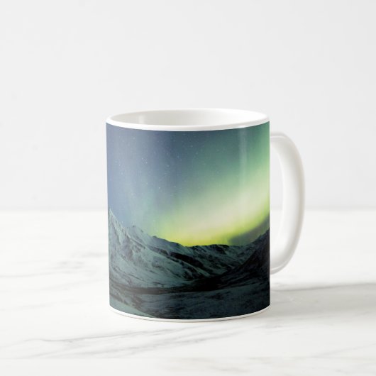 山 | Aurora Borealis & Milky Way Alaska コーヒーマグカップ (正面右)