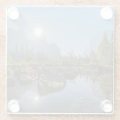 山 El Capitan Yosemite Park （カリフォルニア） ガラスコースター (裏面)