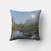 山 El Capitan Yosemite Park （カリフォルニア） クッション (裏面)