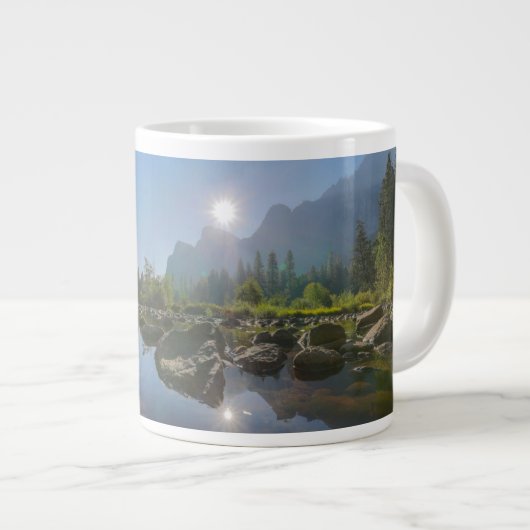 山 El Capitan Yosemite Park （カリフォルニア） ジャンボコーヒーマグカップ (正面右)