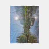 山 El Capitan Yosemite Park （カリフォルニア） フリースブランケット (正面)