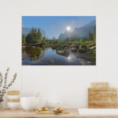 山 El Capitan Yosemite Park （カリフォルニア） ポスター (キッチン)