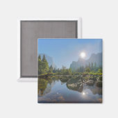 山 El Capitan Yosemite Park （カリフォルニア） マグネット (正面/裏面)