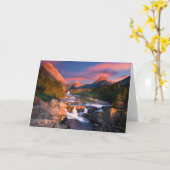 山 | Glacier National Park, Montana カード (黄色い花)